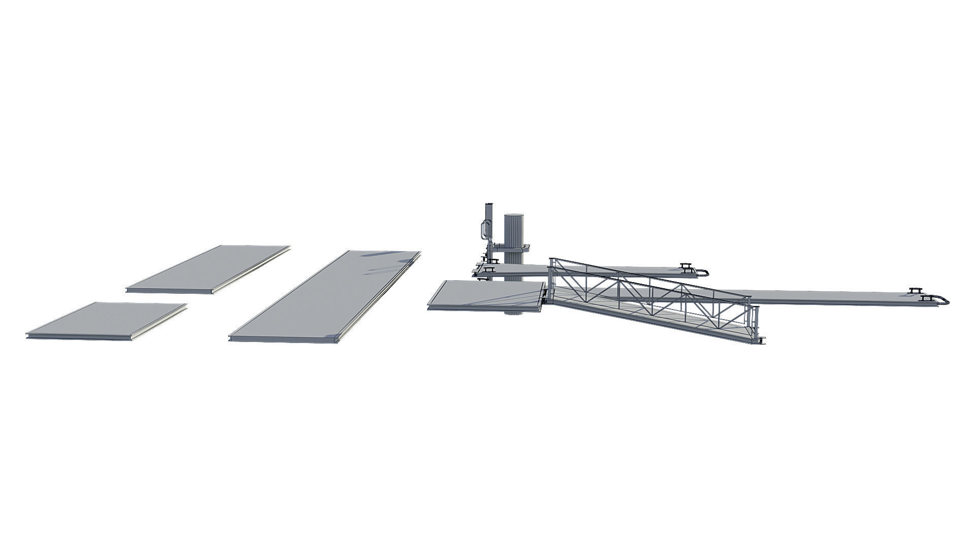 Marina for boats 3D model_25