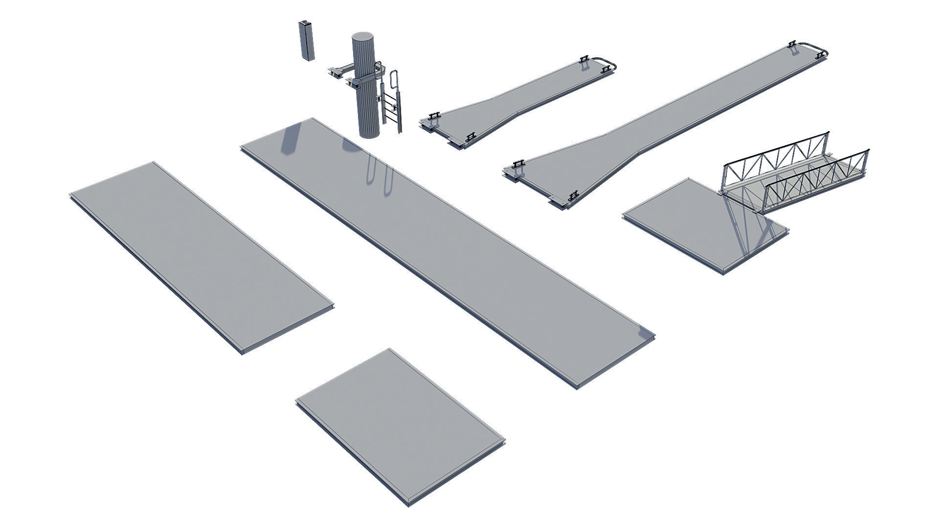 Marina for boats 3D model_18