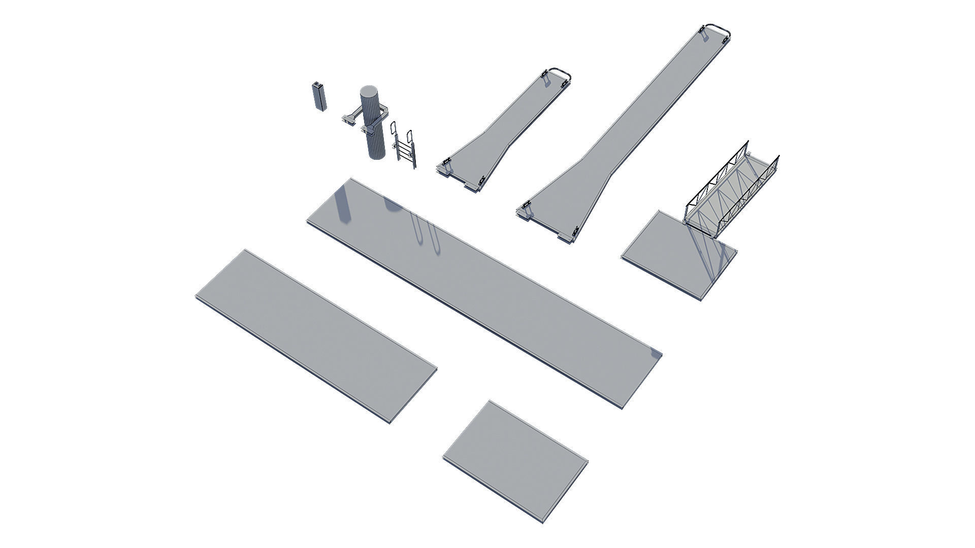 Marina for boats 3D model_21