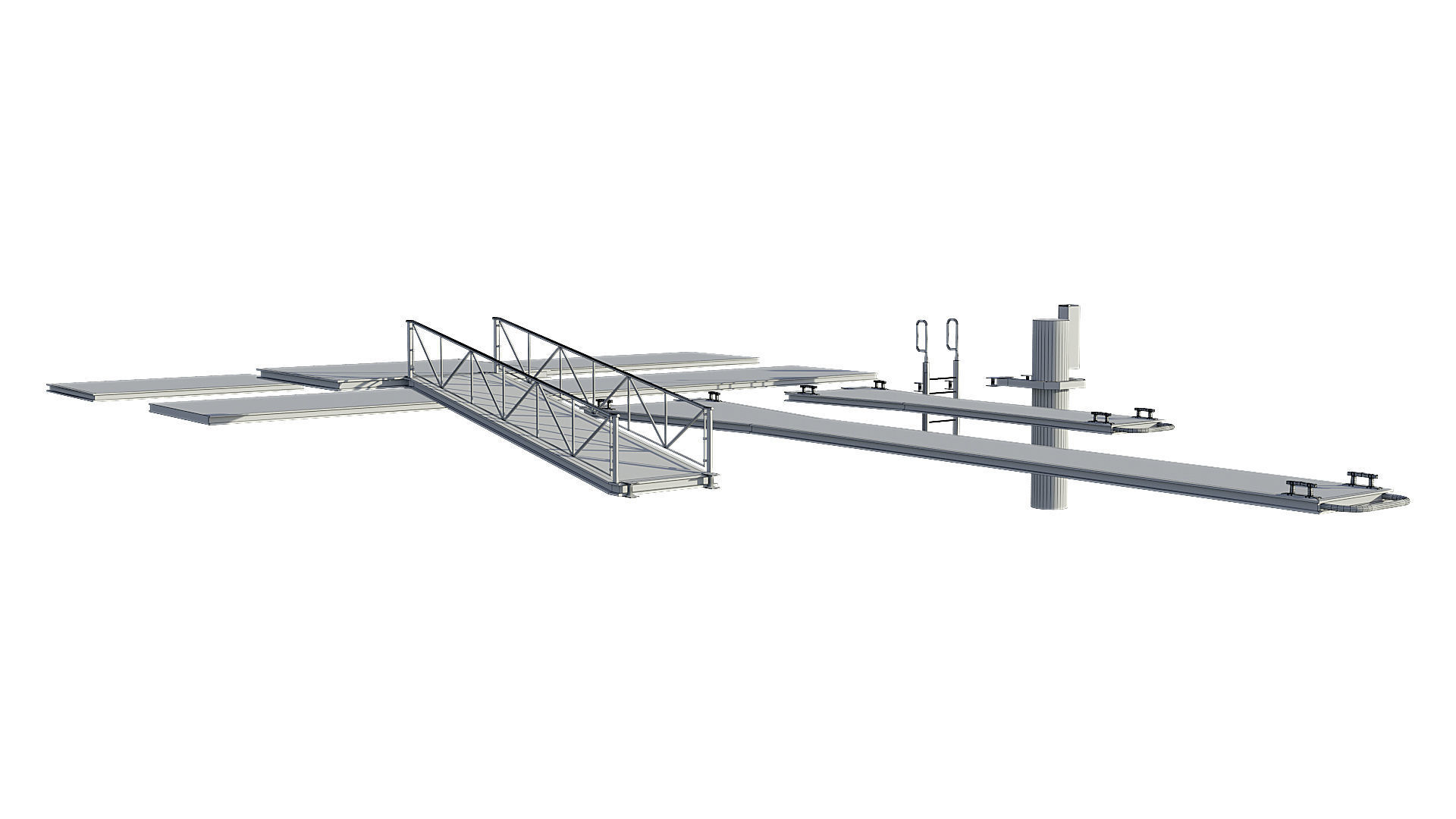 Marina for boats 3D model_20