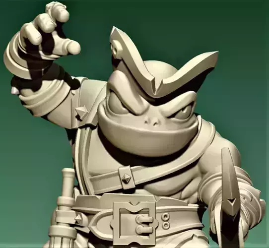 Toad Swordsman 3D print model