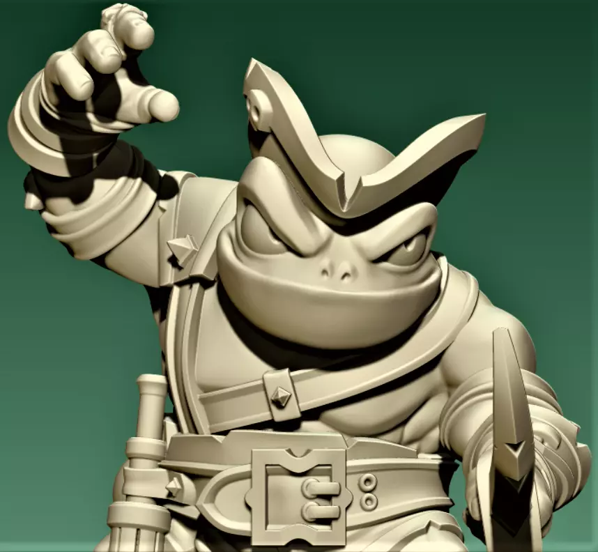 Toad Swordsman 3D print model