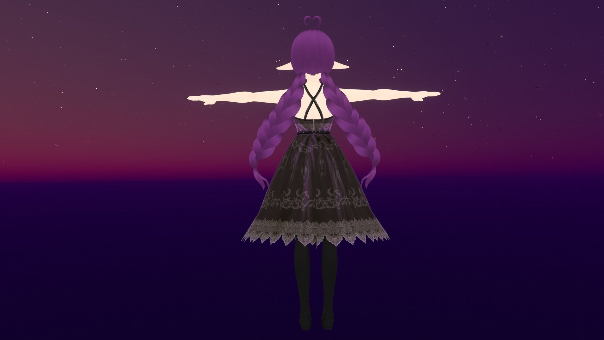 cute anime girl character - Misumi Low-poly 3D model_6