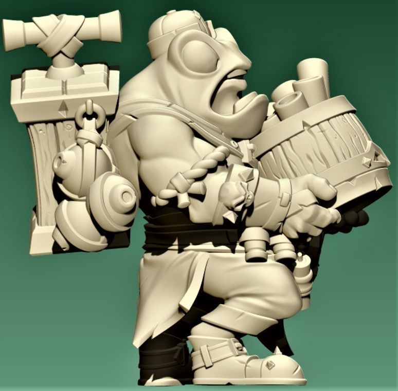 Toad Bomber 3D print model_2