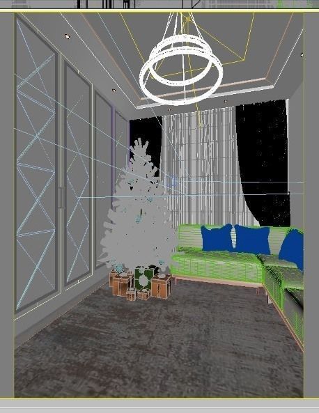 tree in the hall 3D model_7