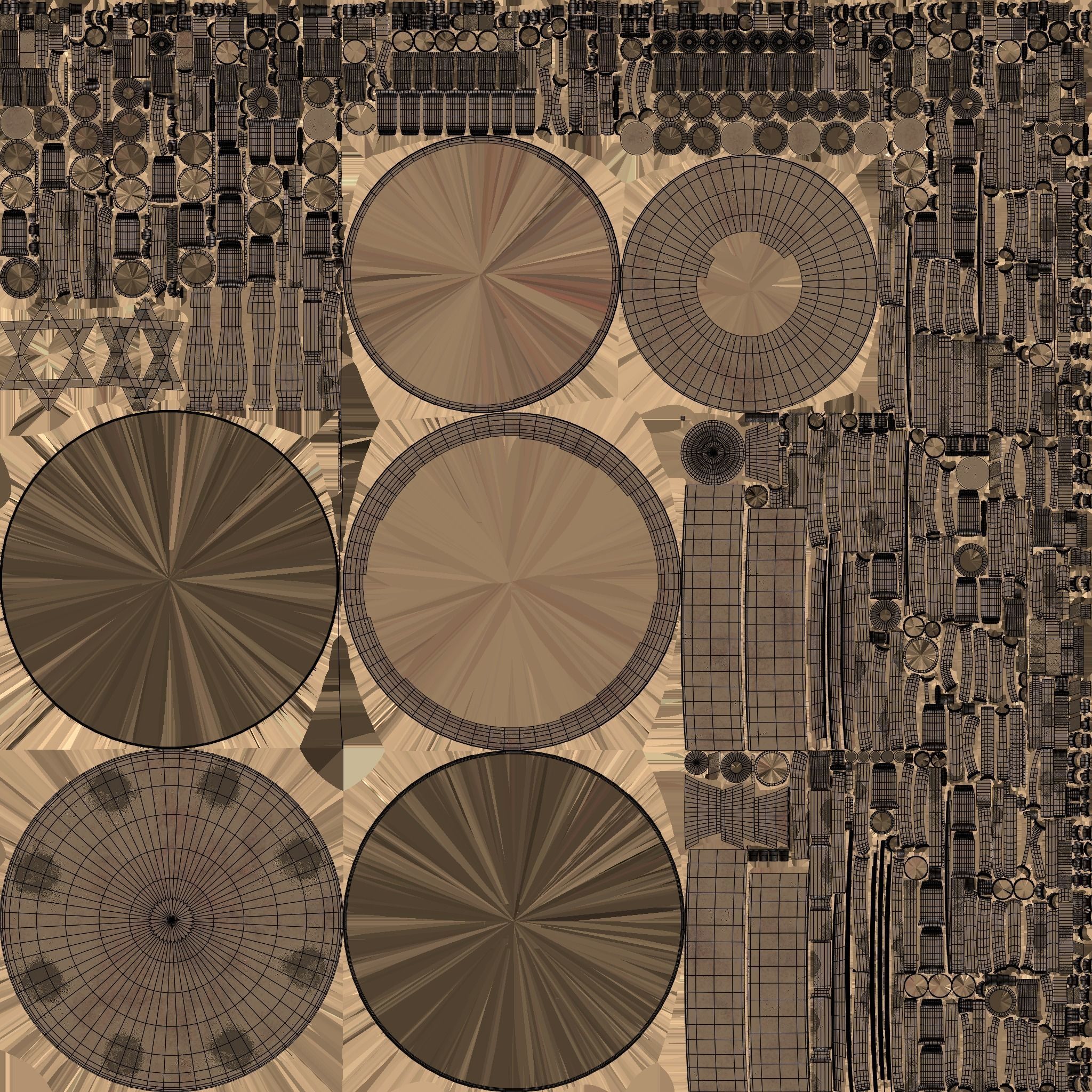 Chanukiah menorah Low-poly 3D model_6