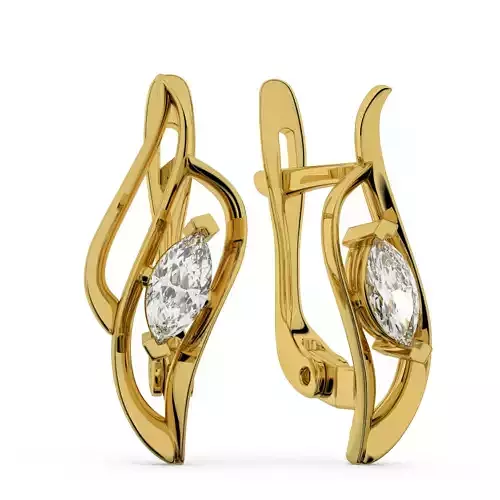 Marquise stone earrings