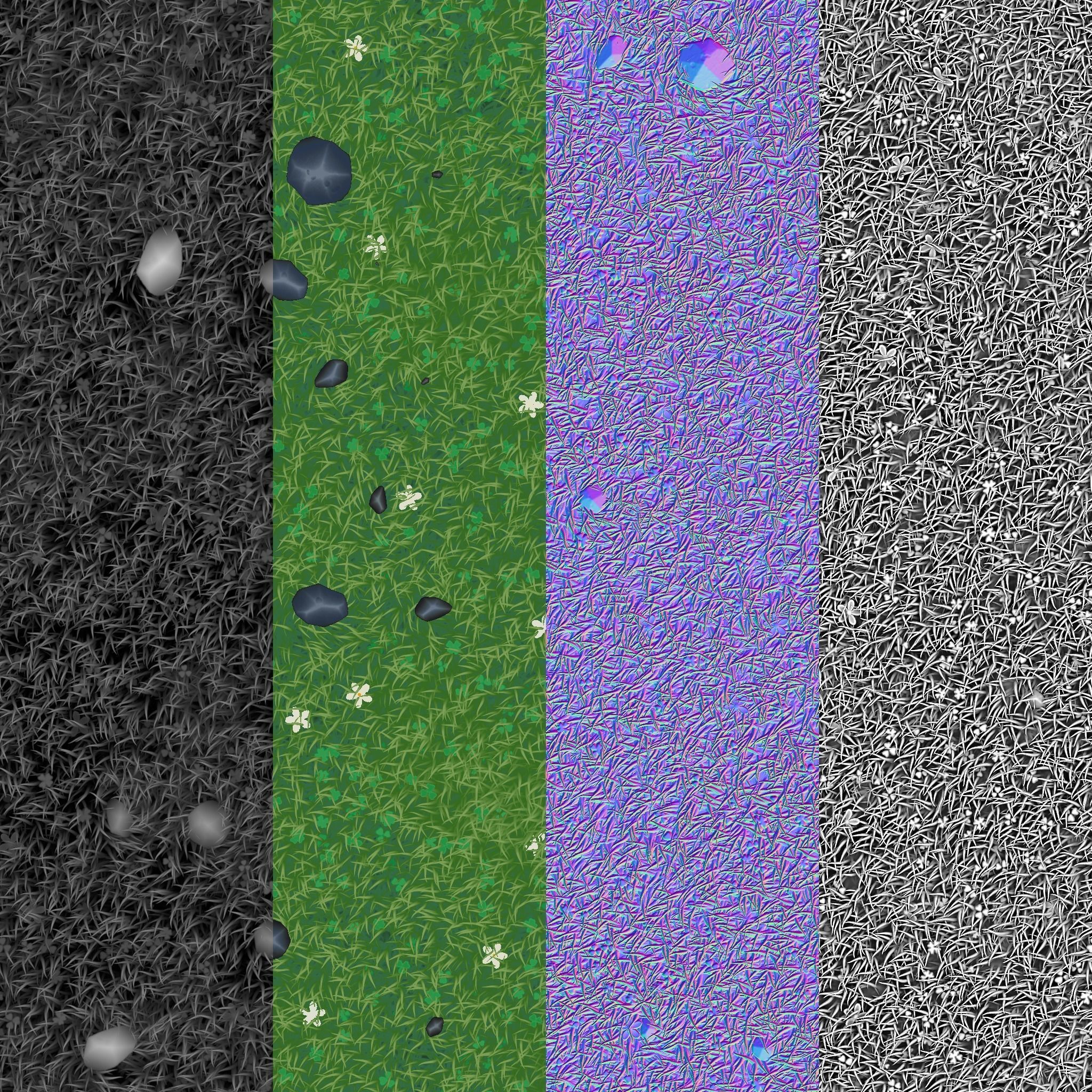 Smart Stylized Grass Texture Substance  Sbs Sbsar Texture_2