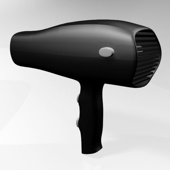 Hair Dryer 01 3D model_1
