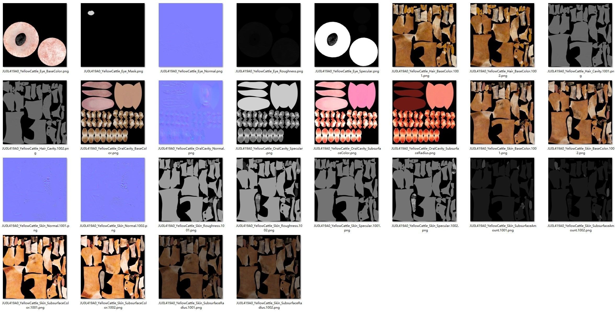 Cattle Cow Rigged  VFX Grace 3D model_19