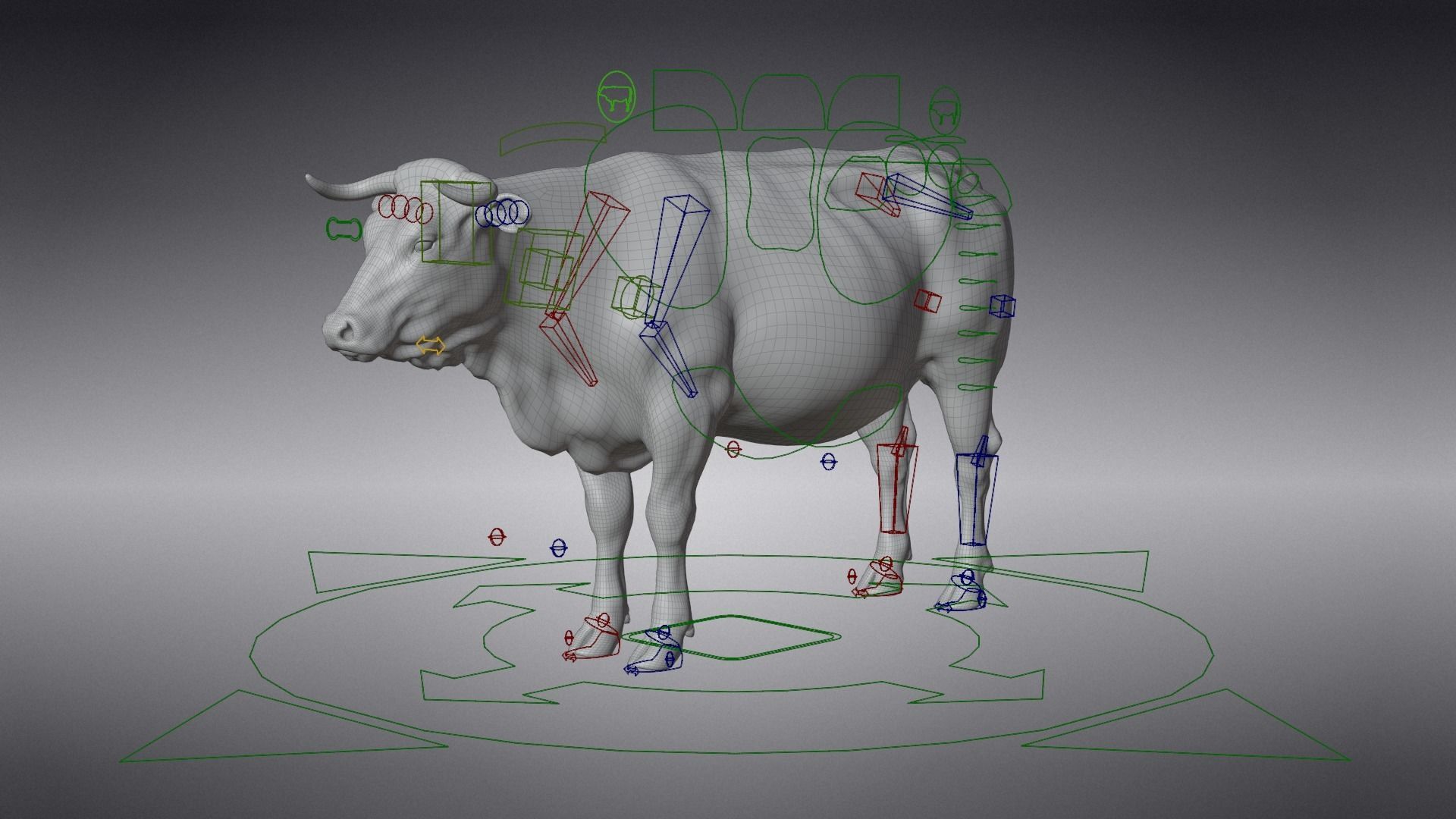Cattle Cow Rigged  VFX Grace 3D model_10