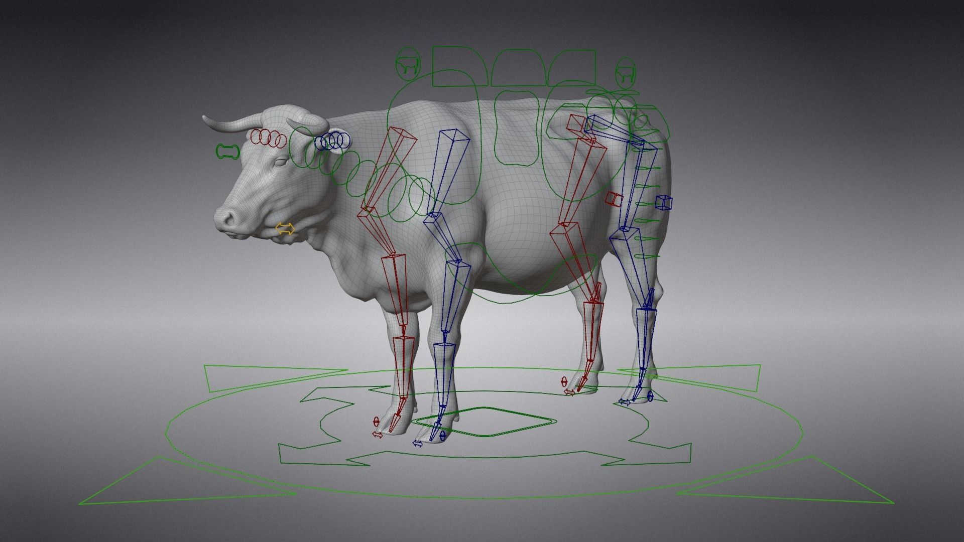 Cattle Cow Rigged  VFX Grace 3D model_11