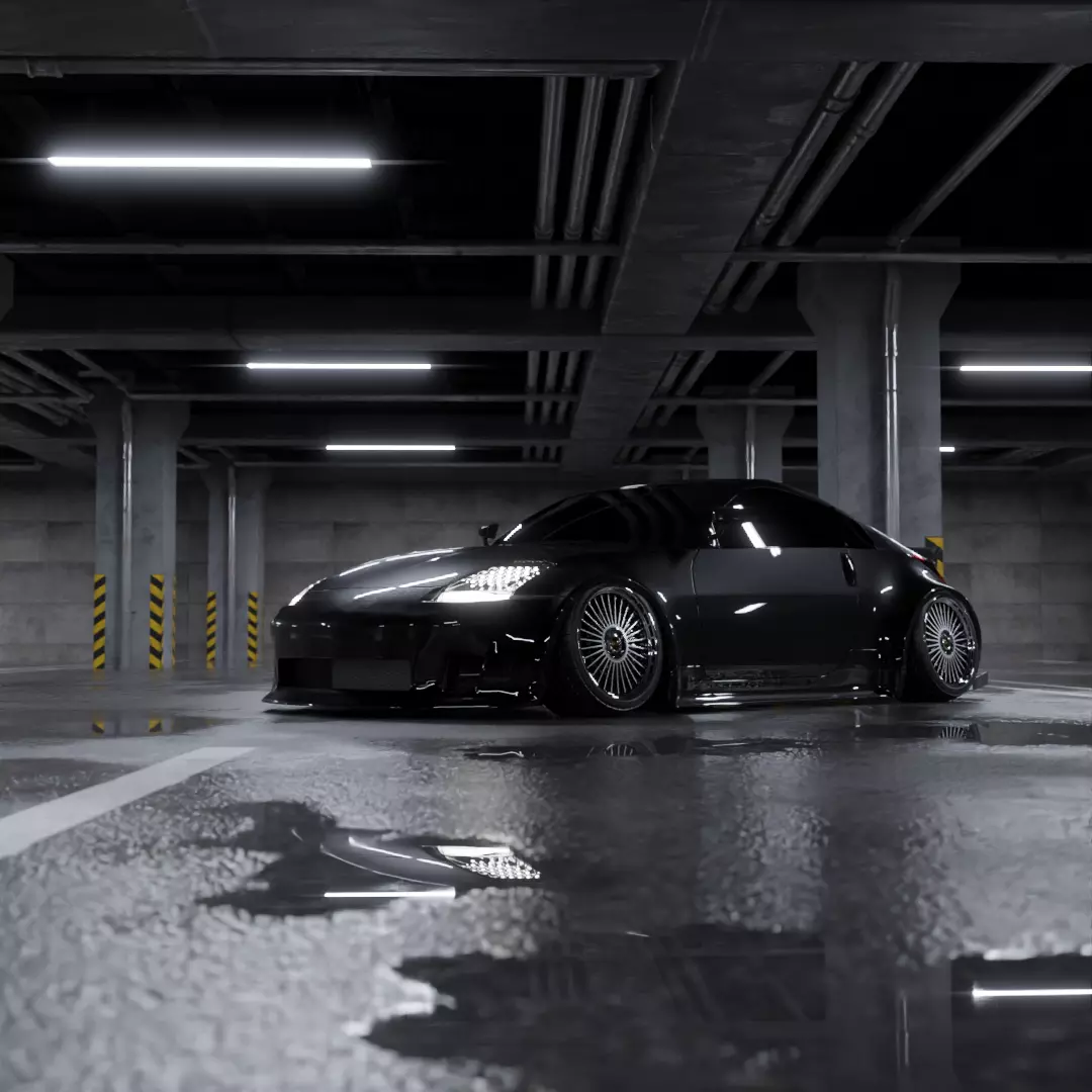 Widebody 350z with Emitz wheels 3D model