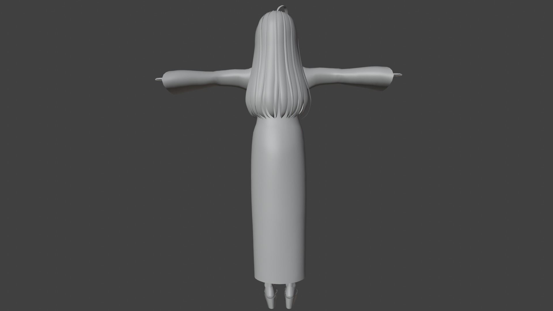 cute anime girl character - Sora Low-poly 3D model_10