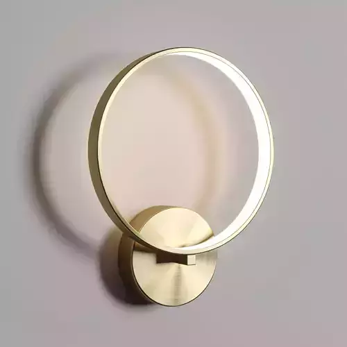 Claire  Circular Copper Wall Lamp black  gold