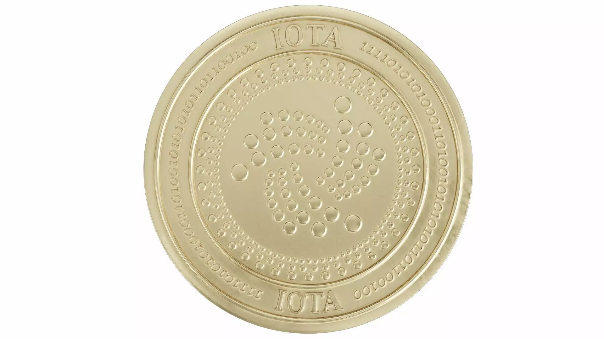 IOTA - cryptocurrency sign 3D model