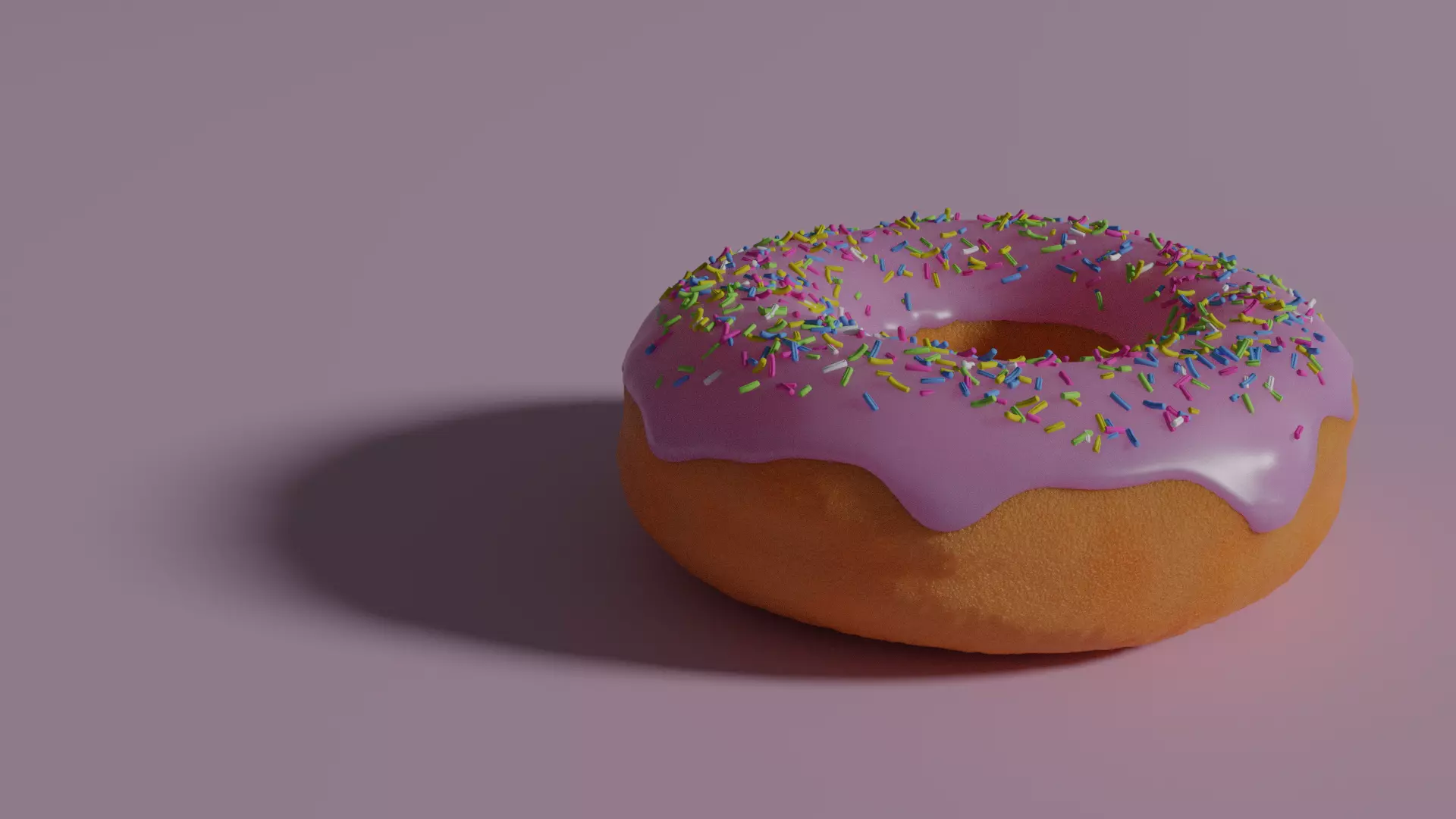 Donut with sprinkles Free 3D model_0