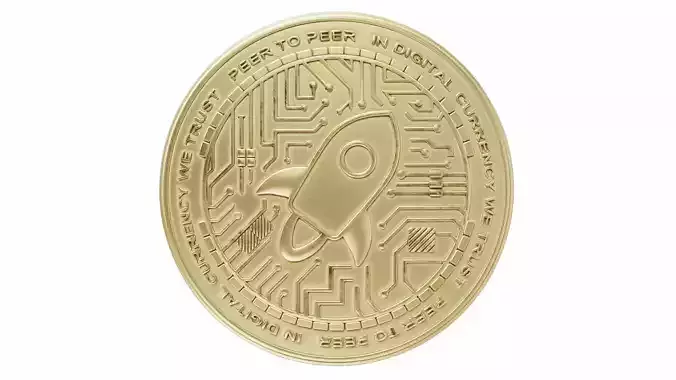 Stellar cryptocurrency sign 3D model