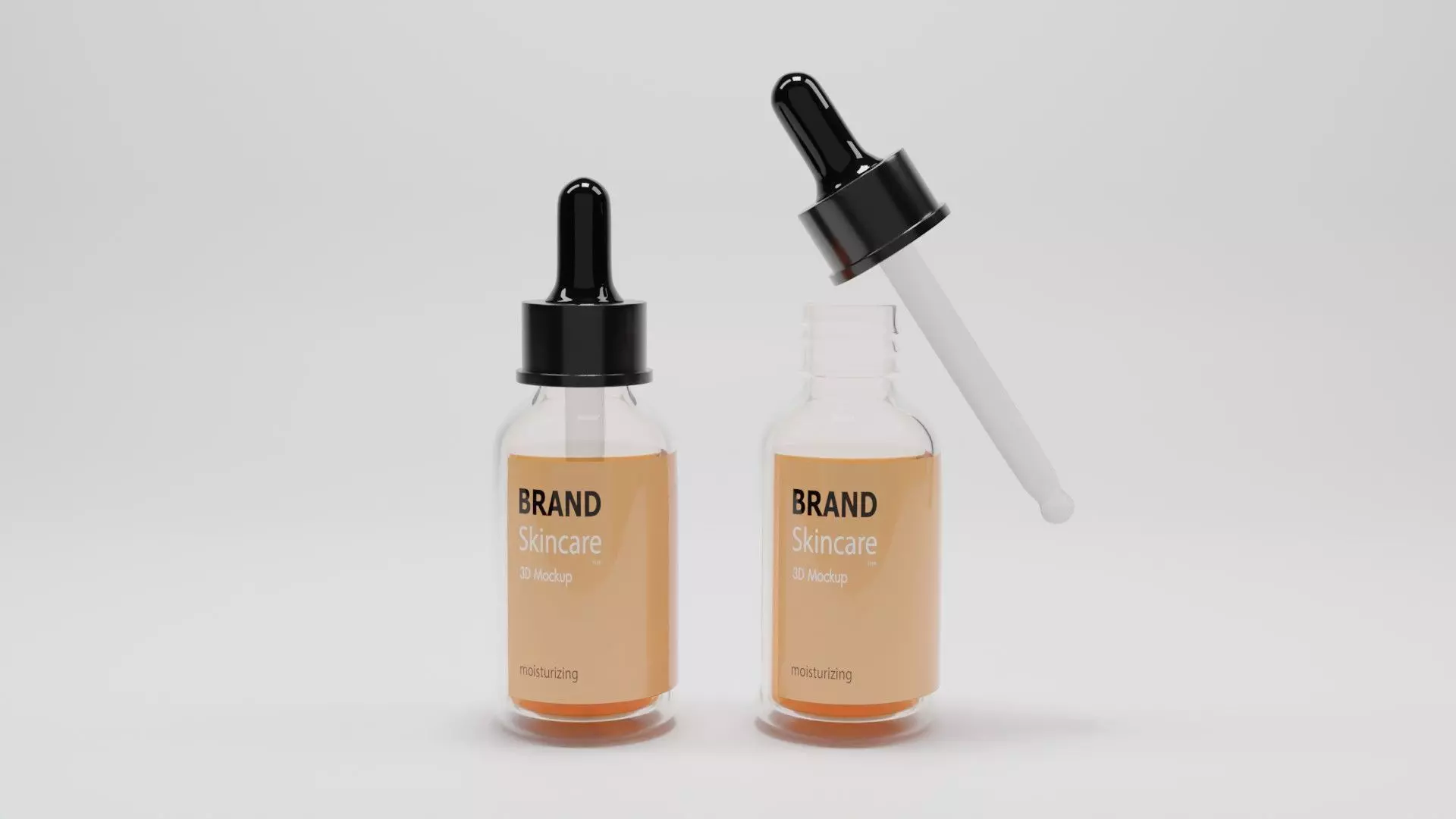 Serum bottle clear color 3D model