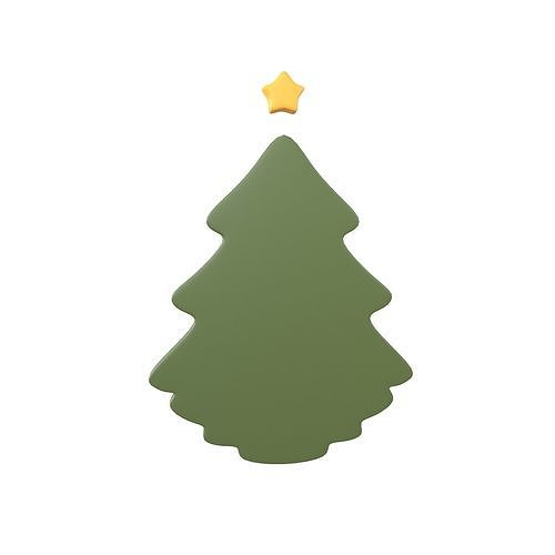 Christmas Trees Symbol v1 001 Low-poly 3D model