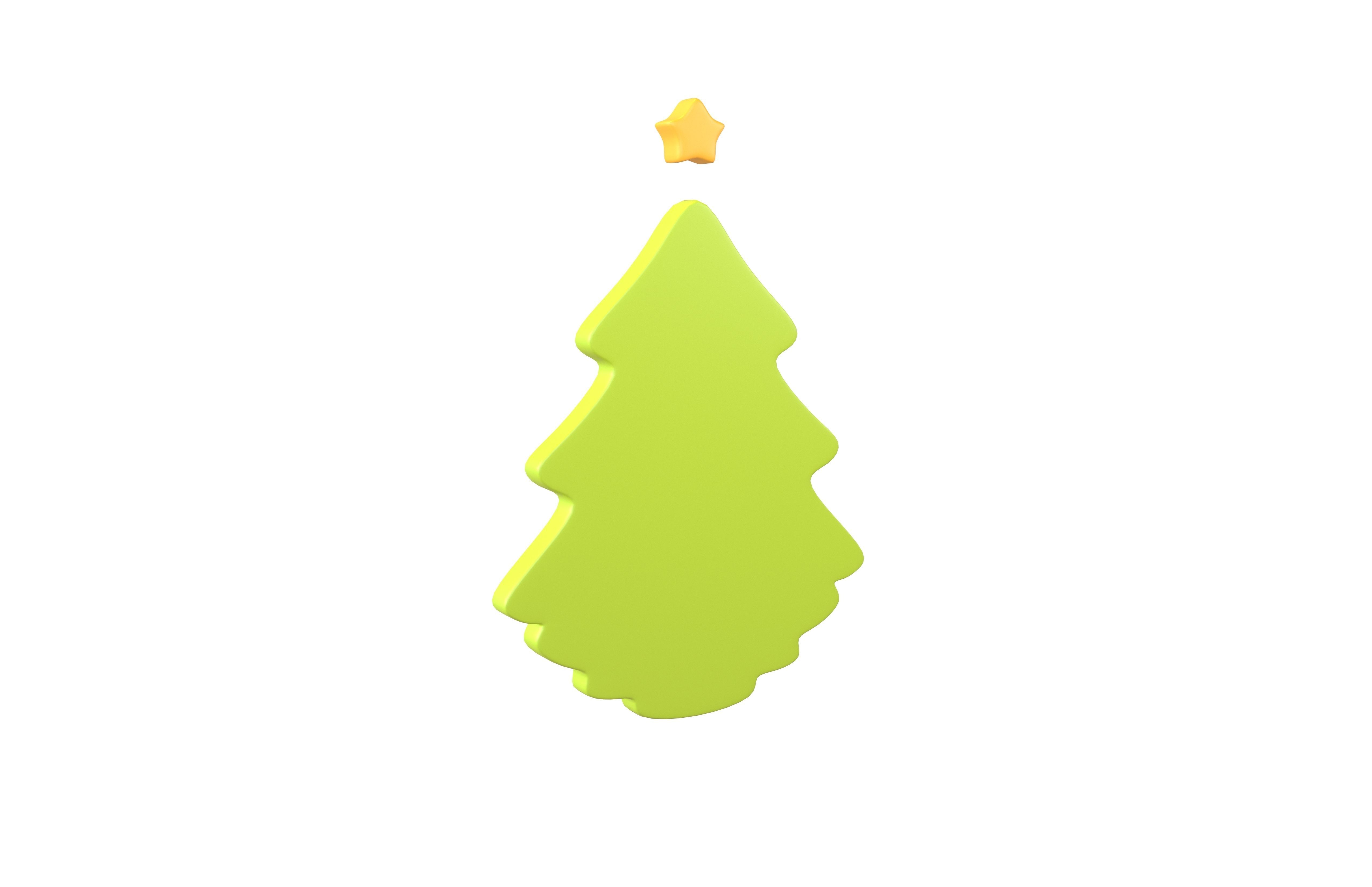 Christmas Trees Symbol v1 002 Low-poly 3D model_1