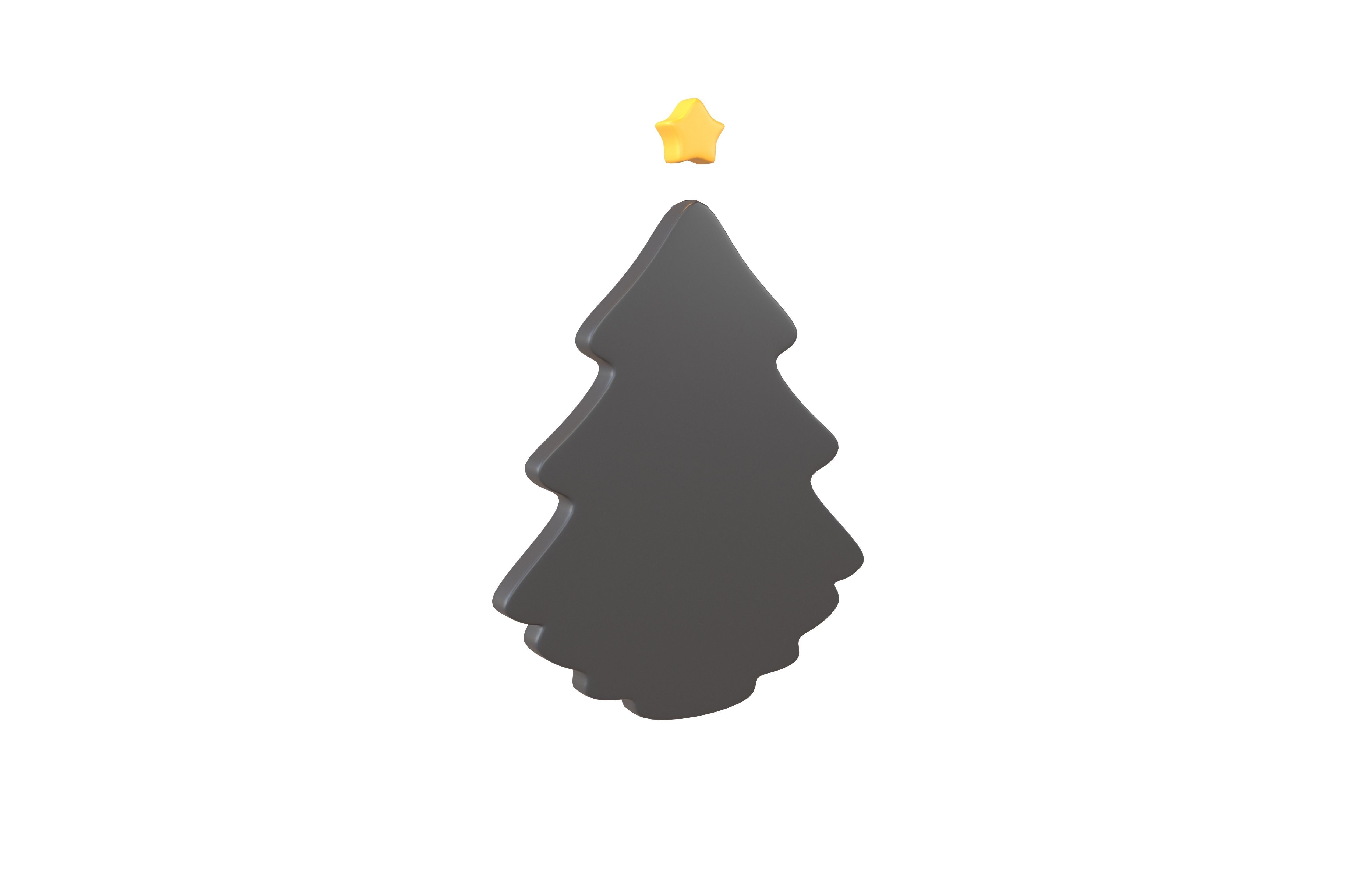 Christmas Trees Symbol v1 005 Low-poly 3D model_1