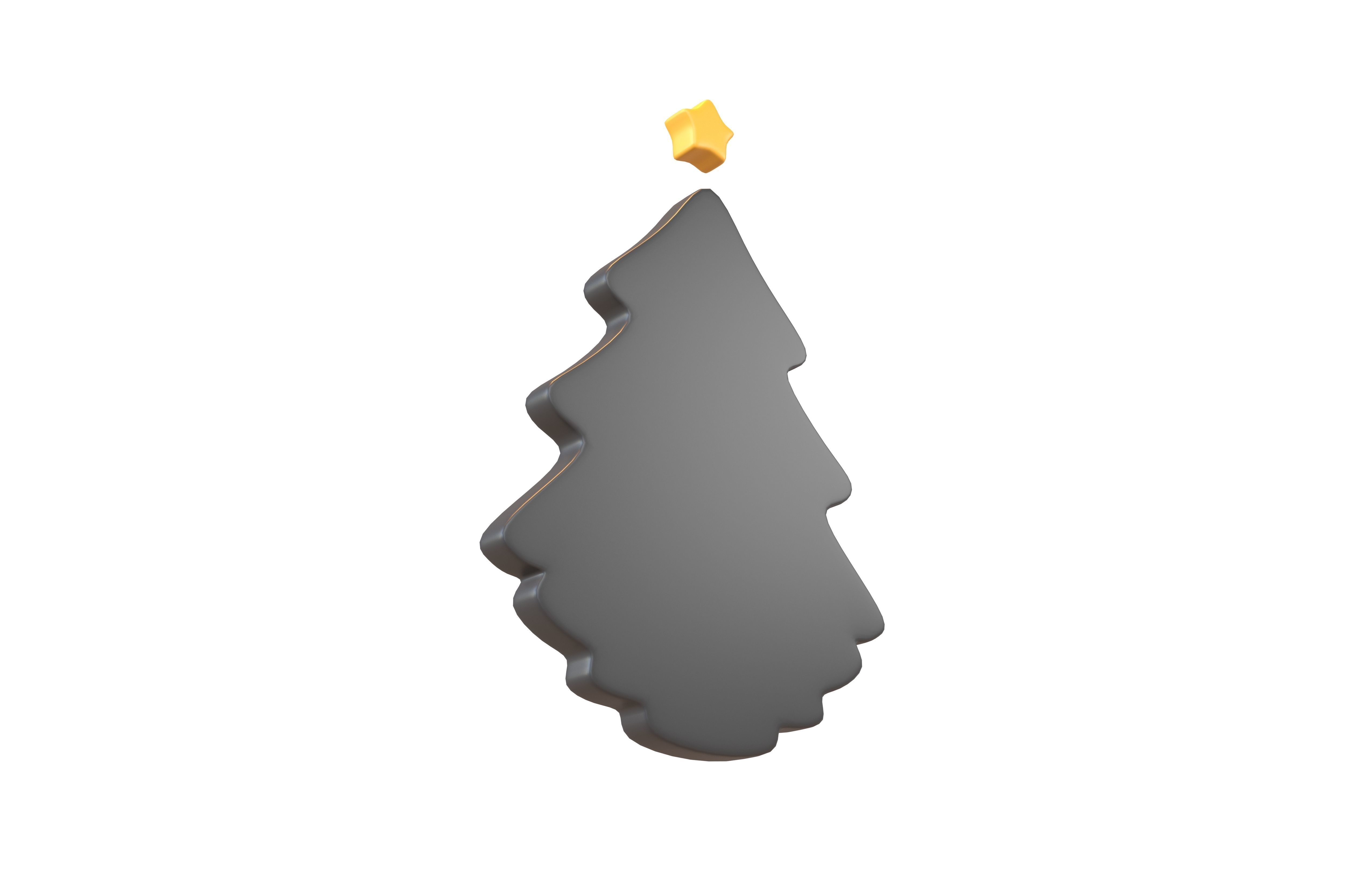 Christmas Trees Symbol v1 005 Low-poly 3D model_2