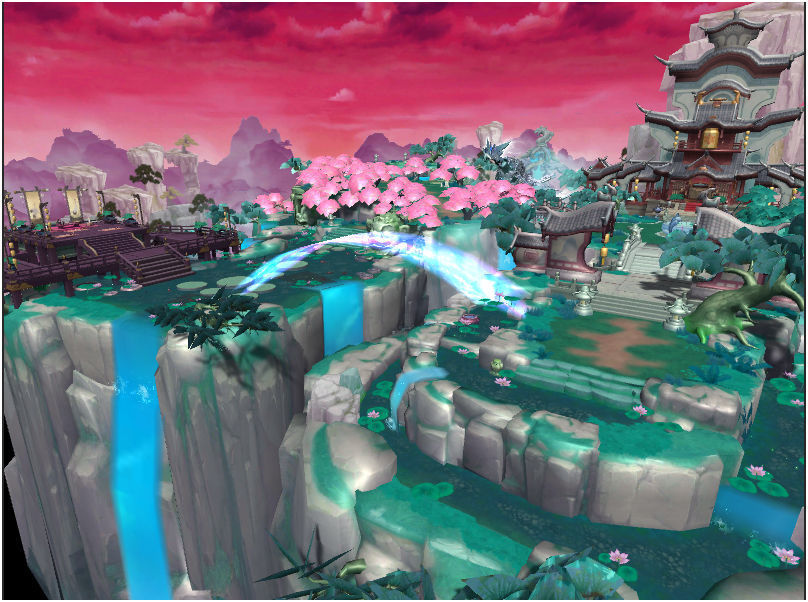 Red Hidden Fantasy World Low-poly 3D model_6