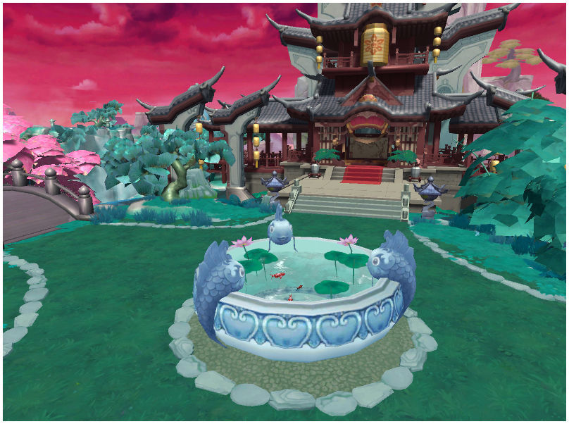 Red Hidden Fantasy World Low-poly 3D model_12