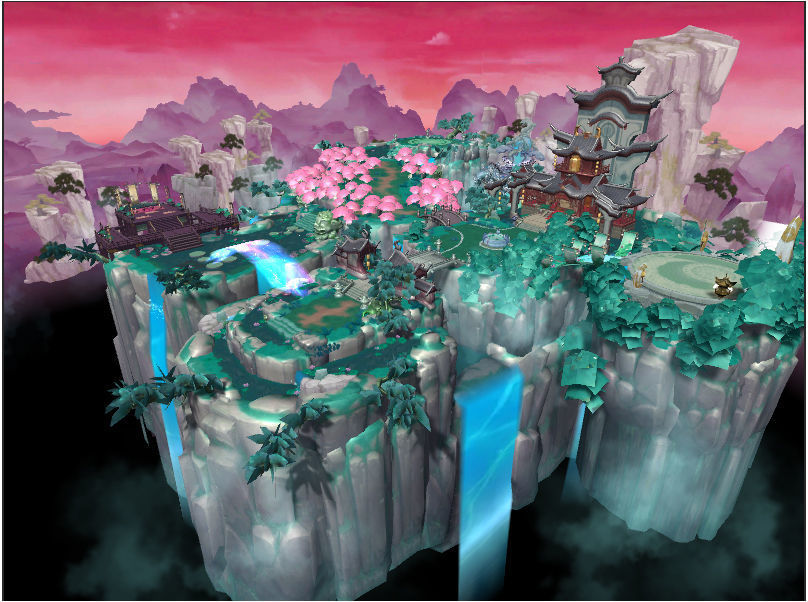 Red Hidden Fantasy World Low-poly 3D model_9