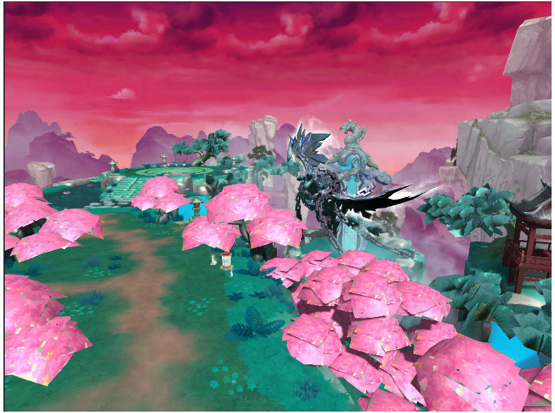 Red Hidden Fantasy World Low-poly 3D model_4