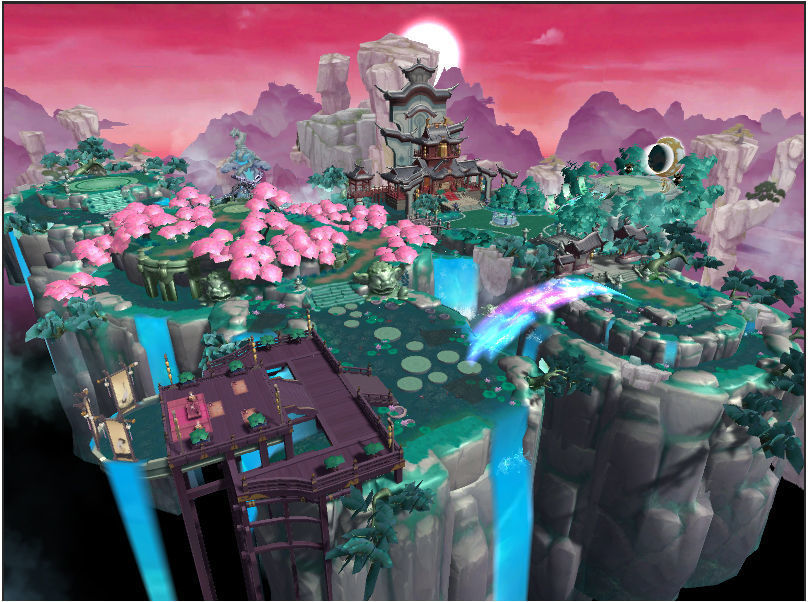 Red Hidden Fantasy World Low-poly 3D model_1