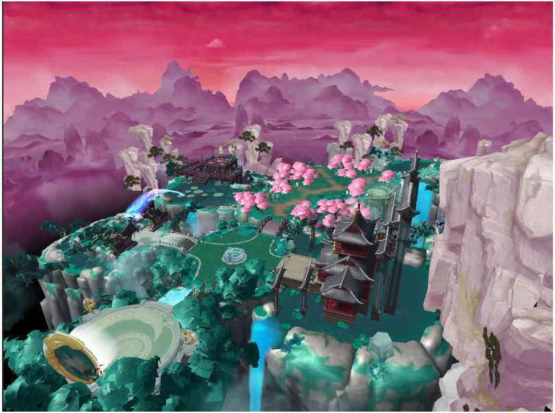 Red Hidden Fantasy World Low-poly 3D model_10