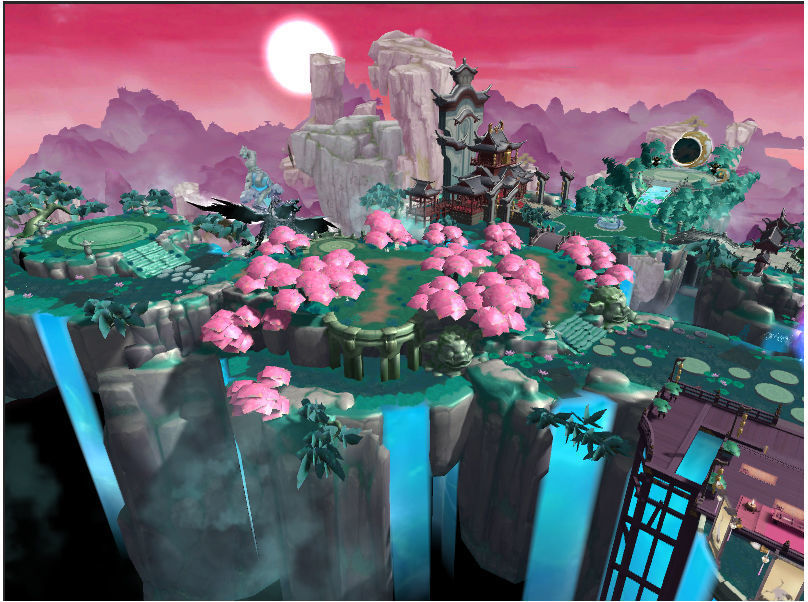 Red Hidden Fantasy World Low-poly 3D model_7