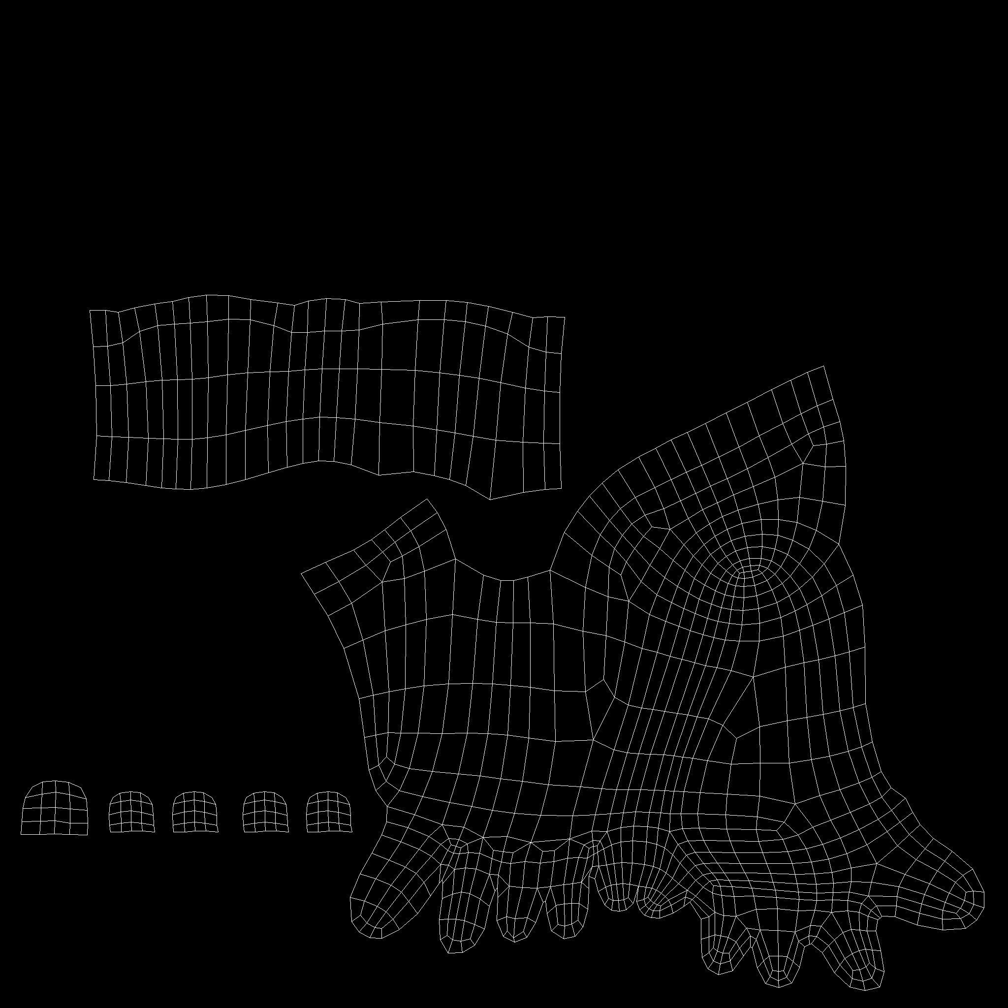 Flat Feet Low-poly 3D model_11