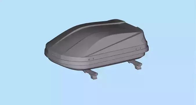 Rooftop Cargo Boxes Car roof rack with cargo box 3D print model