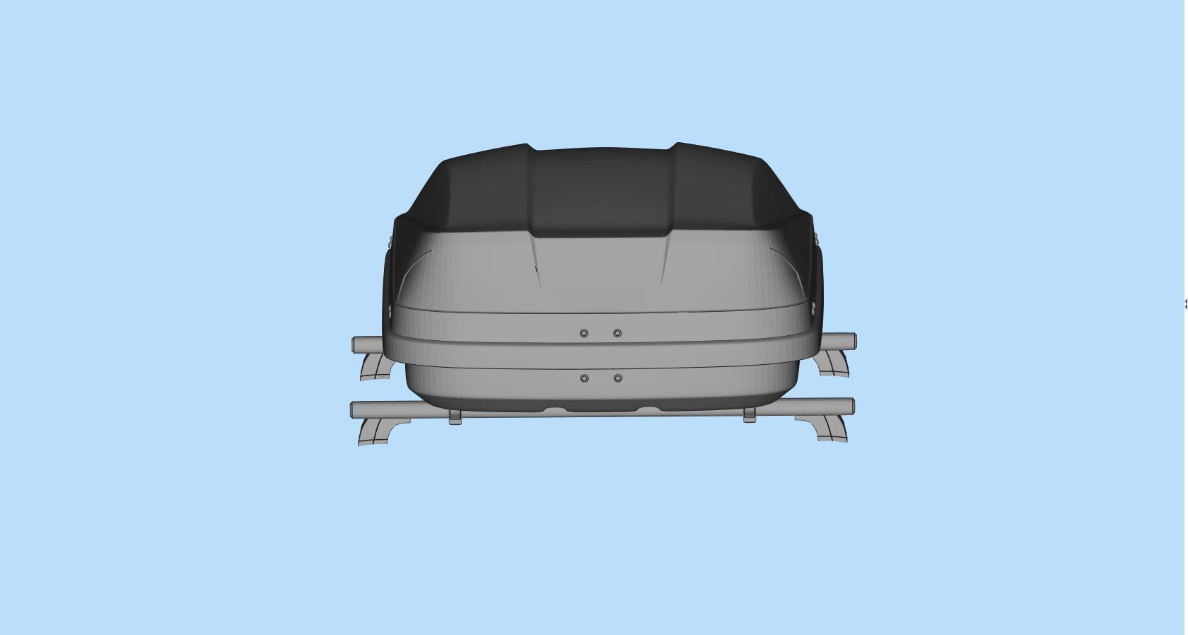 Rooftop Cargo Boxes Car roof rack with cargo box 3D print model_6