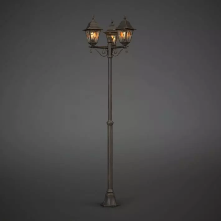Old Street Lamp 3D model_0