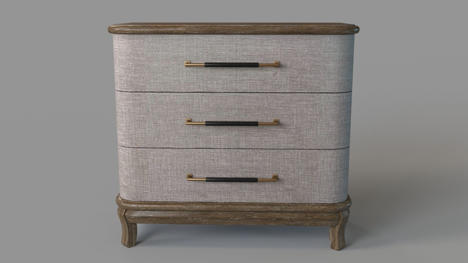 Bradenton Brown Three Drawer Chest 3D model_1