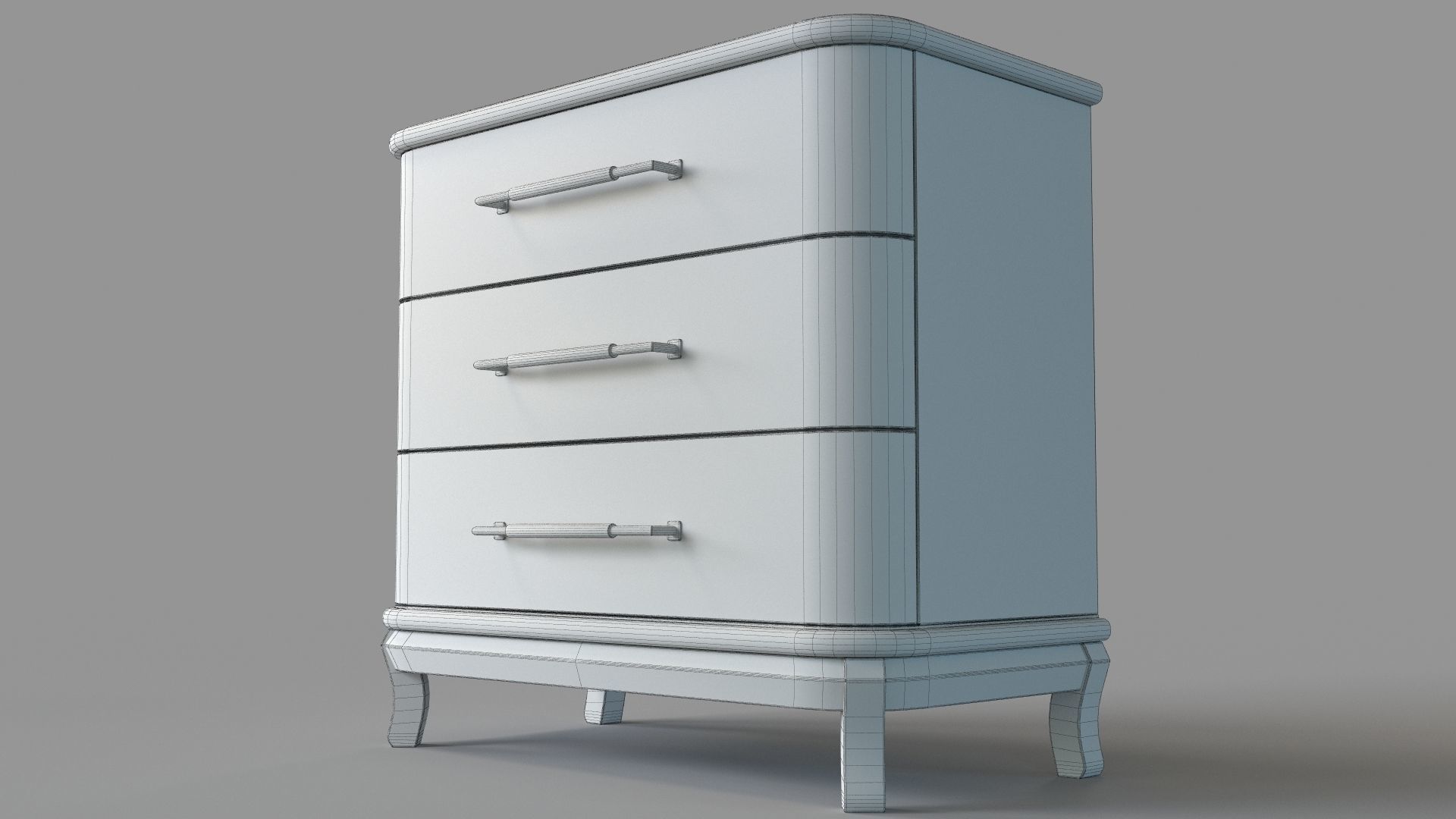 Bradenton Brown Three Drawer Chest 3D model_5