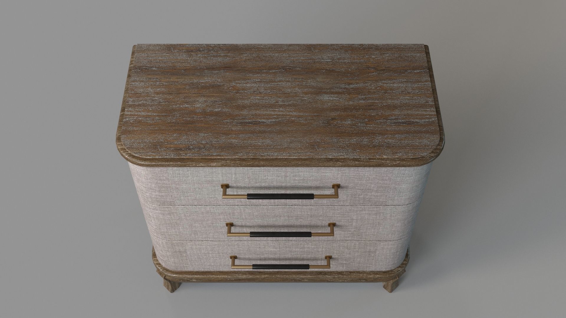 Bradenton Brown Three Drawer Chest 3D model_3