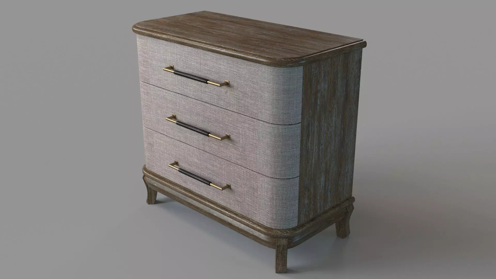 Bradenton Brown Three Drawer Chest 3D model_0