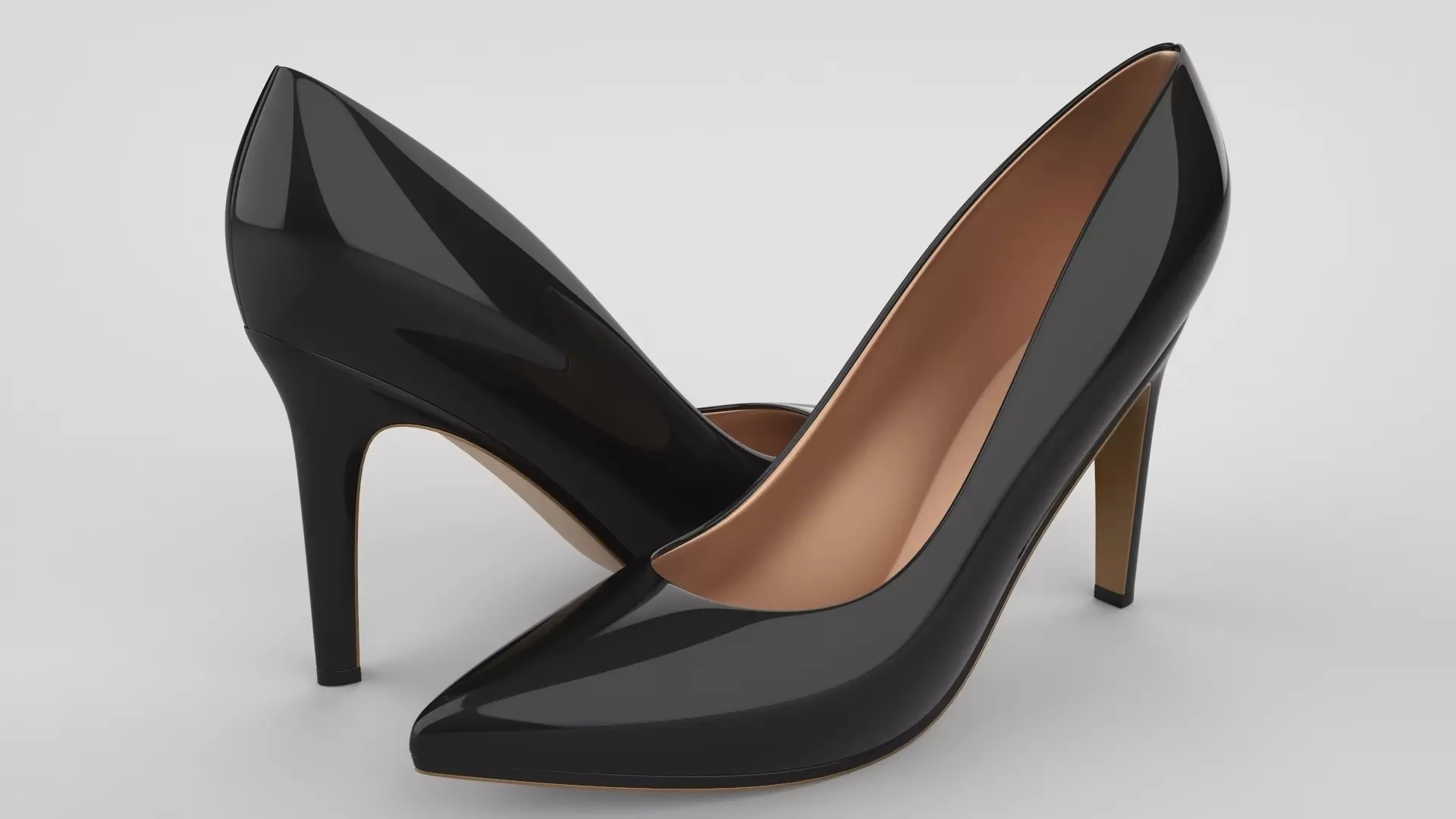 Beautiful Office Heels or stilettos 3D model