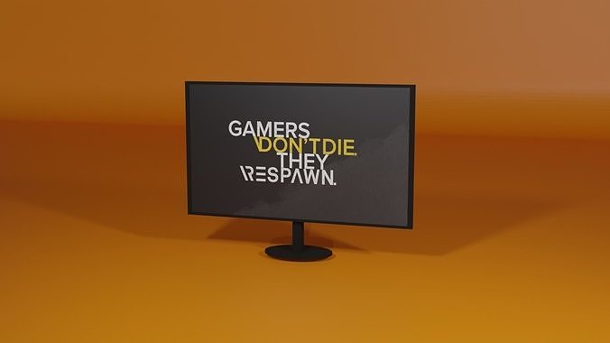 Very Lowpoly Monitor Free low-poly 3D model