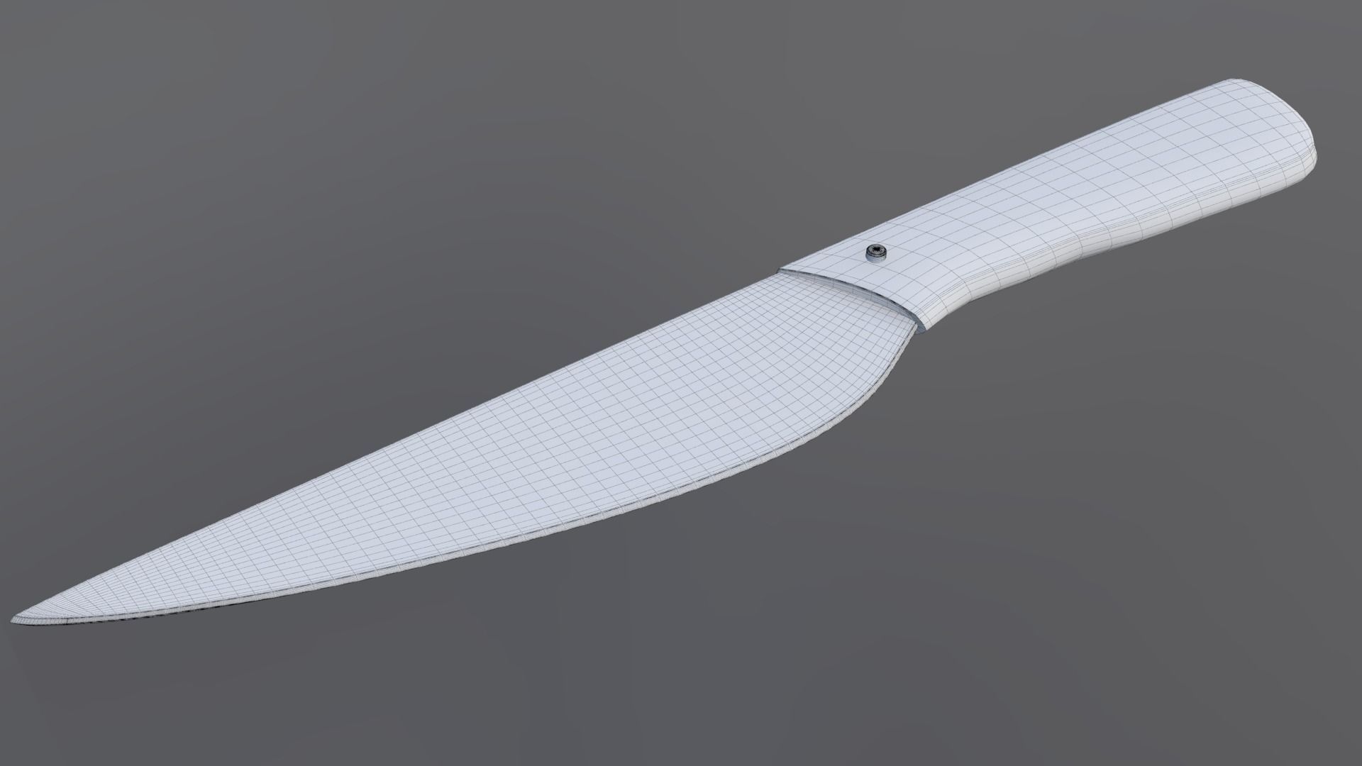 cartoon knife 3D model_2