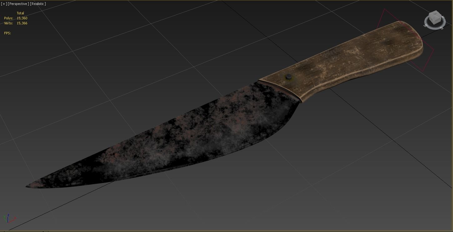 cartoon knife 3D model_3