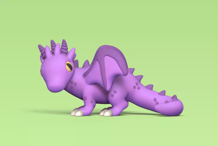 Cartoon Dragon 3D print model_0