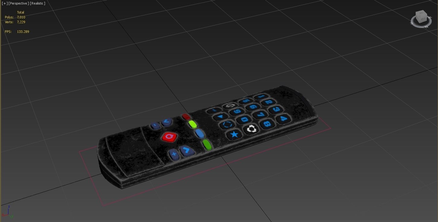 remote control for tv 3D model_3