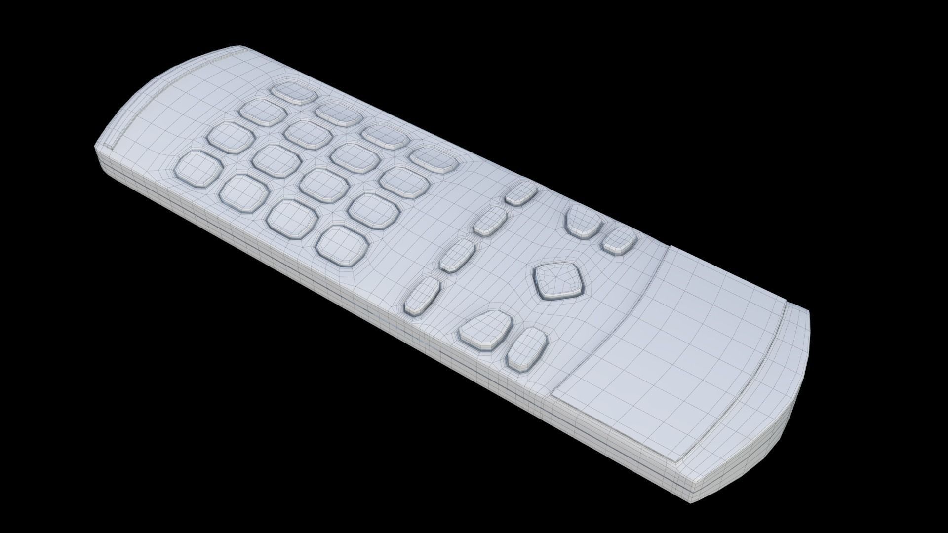 remote control for tv 3D model_2