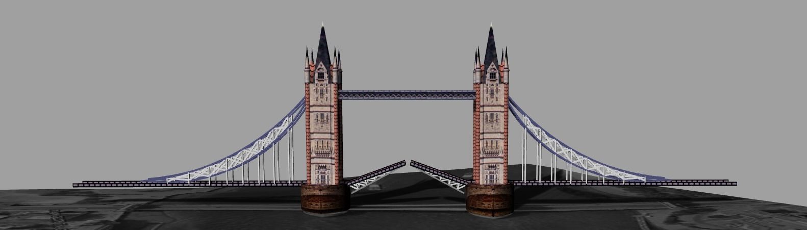 Tower bridge in london 3D model_1